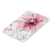 Einfach rosa | Aquarellblume Magnet (Linke Seite)