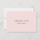 Einfach rosa Beruflich Minimal Modern Dankeskarte (Vorderseite)