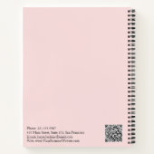 Einfach rosa Beruflich Minimal Modernes Business Notizblock (Rückseite)