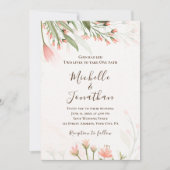 Einfach rosa Blumengarten Christlich Einladung (Vorderseite)