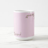 Einfach rosa Blüten Kaffeetasse (Mittel)