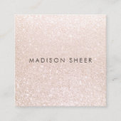 Einfach rosa Champagner Glitzer Beauty Stylist Quadratische Visitenkarte (Vorderseite)