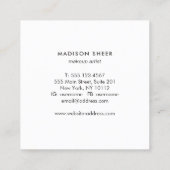 Einfach rosa Champagner Glitzer Beauty Stylist Quadratische Visitenkarte (Rückseite)