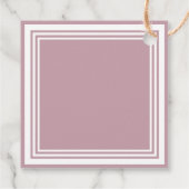 Einfach rosa Chic Modern Monogram Vielen Dank Geschenkanhänger (Rückseite)