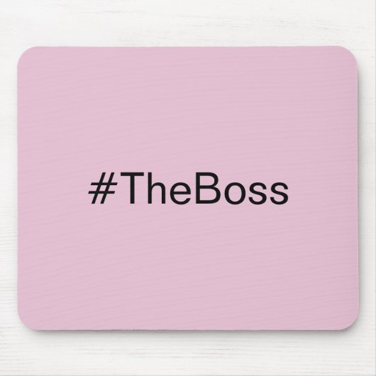 Einfach Rosa Der Boss-Hashtag-individuelle Name Mousepad (Vorne)