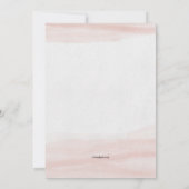 Einfach rosa Einladung (Rückseite)