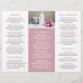 Einfach rosa Eleganter Wellness-Center Trifold Bro (Rückseite)