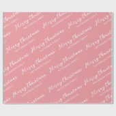 Einfach rosa, frohe Weihnachtsfamilie Geschenkpapier (Flach)