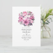 Einfach rosa Frühjahrssonne Einladung (Stehend Vorderseite)