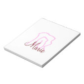 Einfach rosa Glitzer Regenbogen abstrakt Name Notizblock (Rotiert)