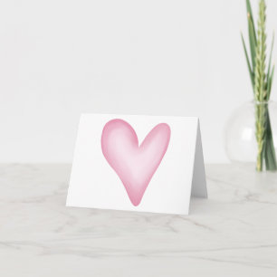 Einfach rosa Herzdesign BLANK Karte