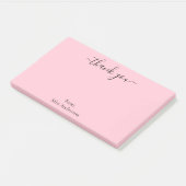 Einfach rosa Lehrerin Vielen Dank Post-it Klebezettel (angewinkelt)