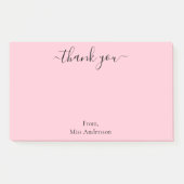 Einfach rosa Lehrerin Vielen Dank Post-it Klebezettel (Vorderseite)