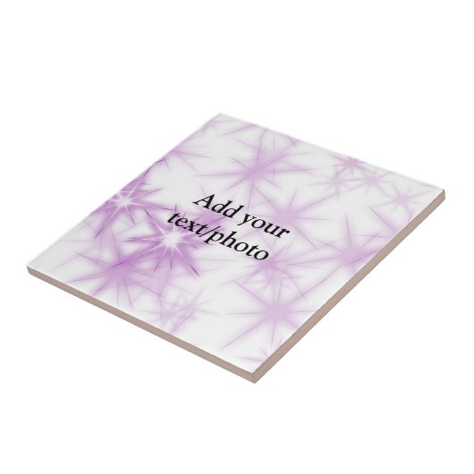 Einfach rosa lila Glitzer markieren Namenstext t Fliese (Seite)