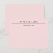 Einfach rosa Minimal modern Mitteilungskarte (Vorne/Hinten)