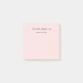 Einfach rosa Minimal modern Post-it Klebezettel (Vorderseite)