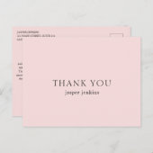 Einfach rosa Minimal modern Postkarte (Vorne/Hinten)