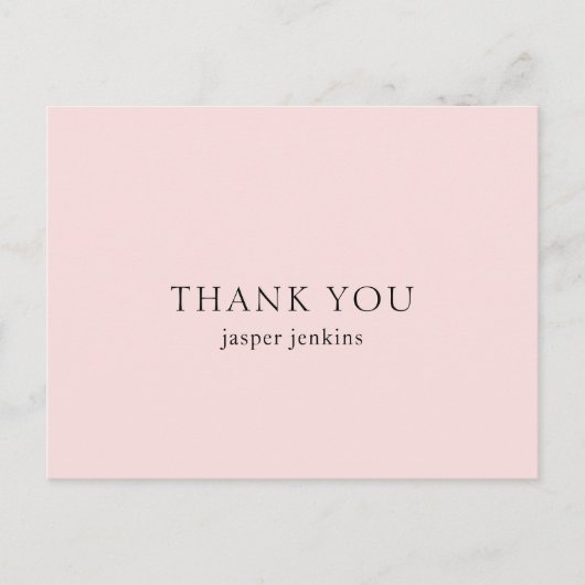 Einfach rosa Minimal modern Postkarte (Vorderseite)