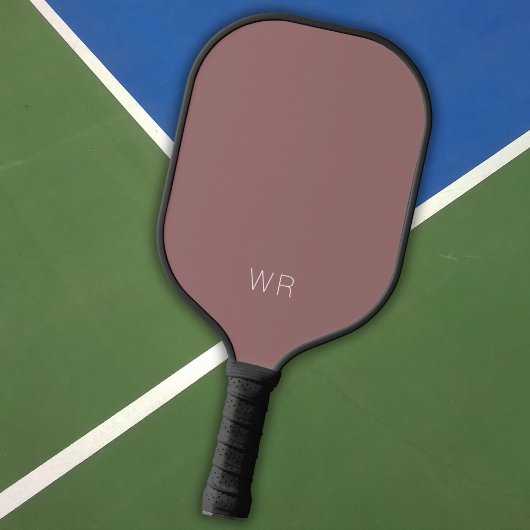 Einfach rosa mit Monogramm-Initialen Pickleball Schläger