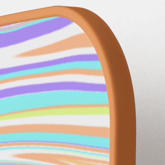 Einfach rosa orange gelb abstrakter Name Pickleball Schläger (Linke Seite)