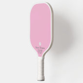 Einfach Rosa Personalisierter Text Pickleball Schläger (Links)
