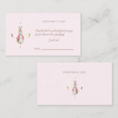 Einfach rosa Peter der Kaninchen Begleitkarte (Vorne/Hinten)