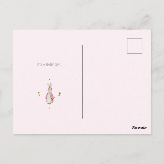 Einfach rosa Peter der Kaninchen Postkarte (Rückseite)