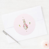 Einfach rosa Peter der Kaninchen Runder Aufkleber (Umschlag)