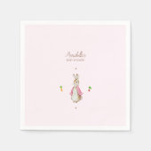 Einfach rosa Peter der Kaninchen Serviette (Vorderseite)