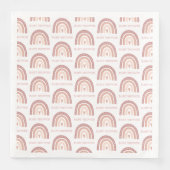 Einfach rosa Regenbogen Muster Kinderdusche Abende Serviette (Vorderseite)