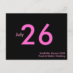 Einfach rosa Save the Date anpassbar Ankündigungspostkarte