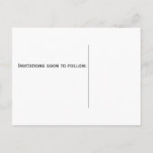 Einfach rosa Save the Date anpassbar Ankündigungspostkarte (Rückseite)