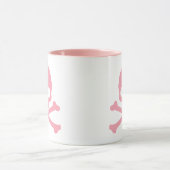 Einfach rosa Schädel und Querknochen Tasse (Zentrum)