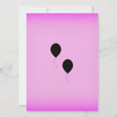 Einfach rosa Schimmer Einladung (Rückseite)
