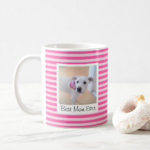 Einfach rosa Streifen hinzufügen Fotobeste Mama fü Kaffeetasse