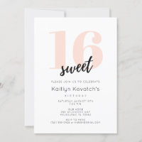 Einfach rosa Teen Sweet 16 16 16 Geburtstag