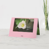 Einfach rosa Tulip Danke Note Card (Rückseite)