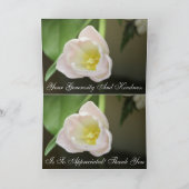 Einfach rosa Tulip Danke Note Card (Innenseite)