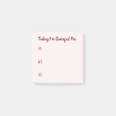 Einfach Rosa und Burgund Dankbarkeit Post-it Klebezettel (Vorderseite)