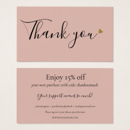 Einfach rosa Vielen Dank für die Rabattkarte.