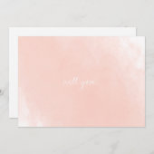 Einfach rosa Wasserfarbe wirst du meine Bridesmaid Einladung (Vorne/Hinten)