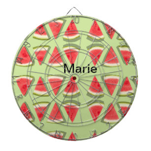 Einfach rosa Wassermelone hinzufügen Namen minimal Dartscheibe
