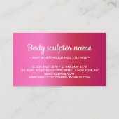 Einfach rosa Weibchen Visitenkarte (Rückseite)