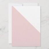 Einfach rosa Weiß und Gold Einladung (Rückseite)