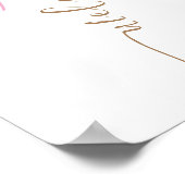 Einfach rosa Willkommensballon Babydusche signiere Poster (Ecke)