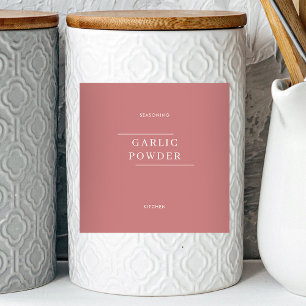 Einfach rosy Minimal Kitchen Pantry Jar Labels