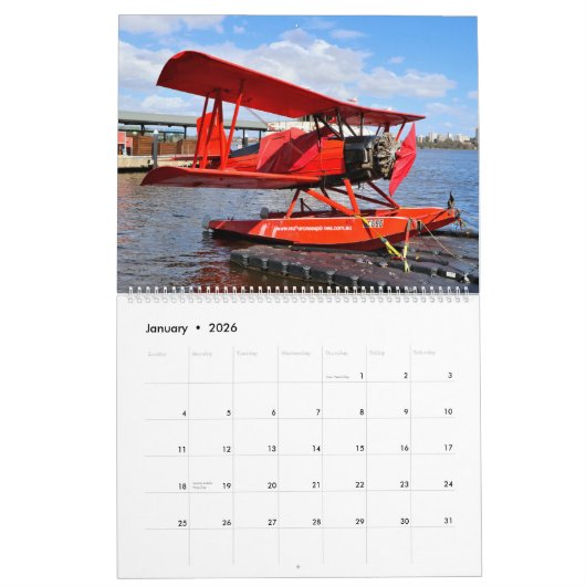 Einfach Rot 2026 Kalender (Jan 2026)