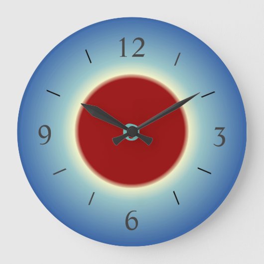 Einfach rot/blau/gelb > Wall-Uhr Große Wanduhr (Vorderseite)