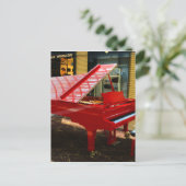 Einfach rot: Flügel Postkarte (Stehend Vorderseite)