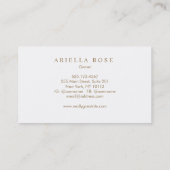 Einfach Rot-Minimal, elegant Vintag Beruflich Visitenkarte (Rückseite)